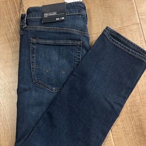 Men’s American Eagle Slim Straight Jeans - Deep Indigo AirFlex+